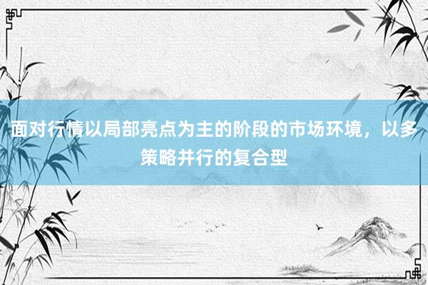 面对行情以局部亮点为主的阶段的市场环境，以多策略并行的复合型
